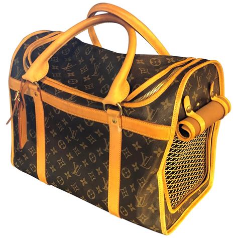 louis vuitton dog bag canvas